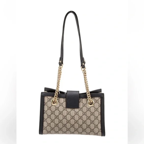 Gucci GG Supreme Padlock Shoulder Bag Small Black - Picture 3 of 5